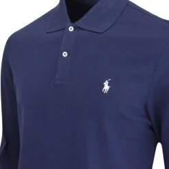 Ralph Lauren POLO Golf Shirt - LS Stretch Pique - Refined Navy AW23 -Golf Fashion Shop ralph lauren polo golf shirt ls stretch pique refined navy aw23 413319 37