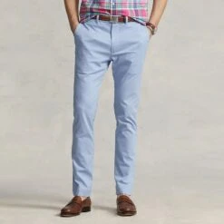 Ralph Lauren POLO Golf Trousers - Stretch Chino - Elite Blue SS23 -Golf Fashion Shop ralph lauren polo golf trousers stretch chino elite blue ss23 710880711003 d