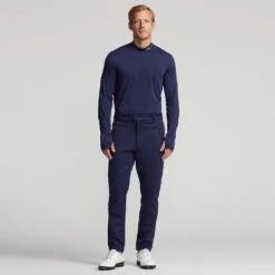 RLX Golf Base Layer - Peached Airflow LS Mock - Refined Navy AW23 -Golf Fashion Shop rlx golf base layer peached airflow ls mock refined navy aw23 785915766001 81