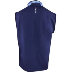 RLX Golf Gilet - Camo Quilted Coolwool Vest - Mid Blue SS23 -Golf Fashion Shop rlx golf gilet camo quilted coolwool vest mid blue ss23 785899292001 p