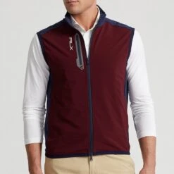 RLX Golf Gilet - Tech Terry Vest - Harvard Wine AW23 -Golf Fashion Shop rlx golf gilet tech terry vest harvard wine aw23 golfposer 31