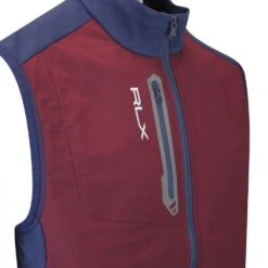 RLX Golf Gilet - Tech Terry Vest - Harvard Wine AW23 -Golf Fashion Shop rlx golf gilet tech terry vest harvard wine aw23 image 17