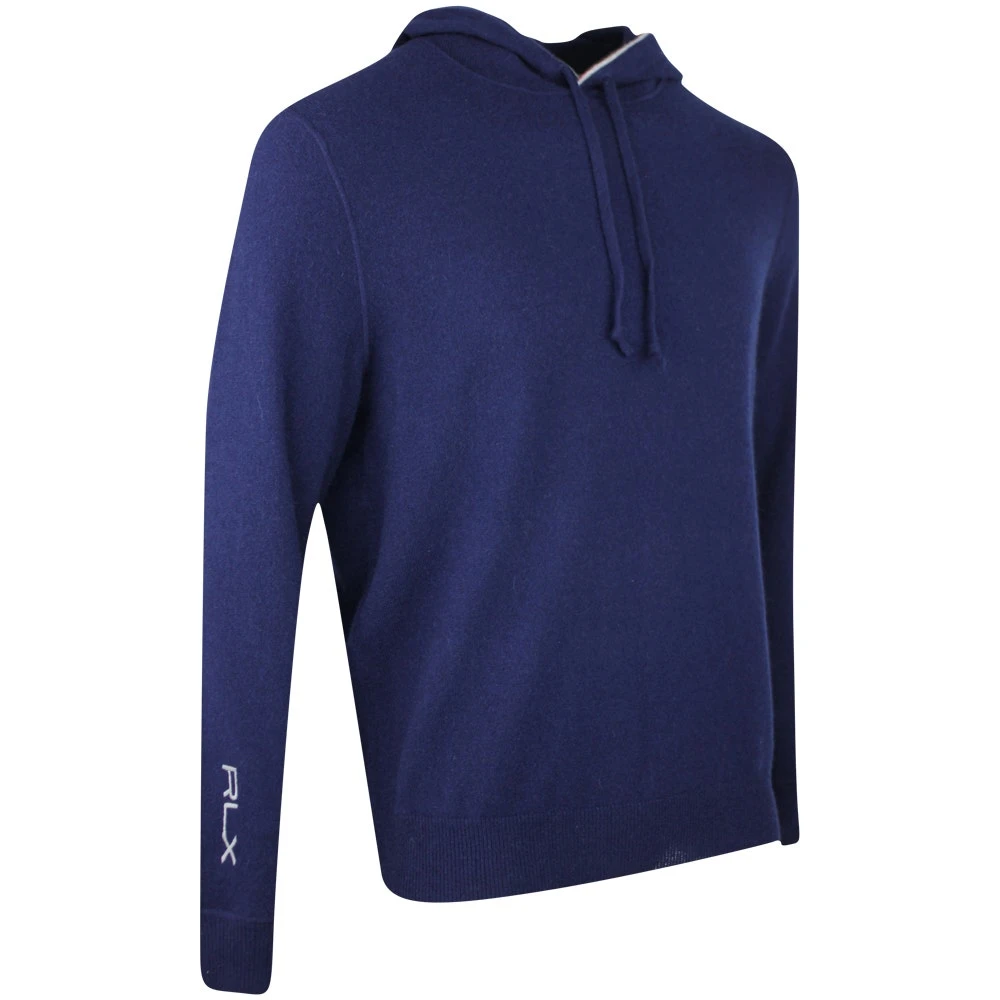 RLX Golf Hoodie - Cashmere Knit Pullover - French Navy SS23 4 RLX Golf Hoodie - Cashmere Knit Pullover - French Navy SS23 - Image 2