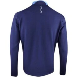 RLX Golf Jacket - Camo Quilted Coolwool - Mid Blue SS23 -Golf Fashion Shop rlx golf jacket camo quilted coolwool mid blue ss23 785899289001 m