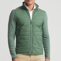 RLX Golf Jacket - Quilted Coolwool FZ - Fatigue Green AW23 14 RLX Golf Jacket - Quilted Coolwool FZ - Fatigue Green AW23 -Golf Fashion Shop rlx golf jacket quilted coolwool fz fatigue green aw23 1
