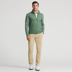 RLX Golf Jacket - Quilted Coolwool FZ - Fatigue Green AW23 17 RLX Golf Jacket - Quilted Coolwool FZ - Fatigue Green AW23 -Golf Fashion Shop rlx golf jacket quilted coolwool fz fatigue green aw23 4