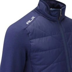 RLX Golf Jacket - Quilted Coolwool FZ - Refined Navy AW23 -Golf Fashion Shop rlx golf jacket quilted coolwool fz refined navy aw23 413310 1