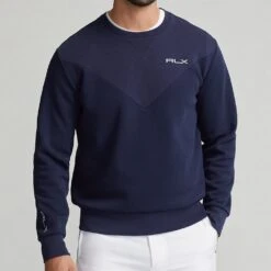RLX Golf Jumper - Double Knit Crew Neck - Refined Navy AW23 13 RLX Golf Jumper - Double Knit Crew Neck - Refined Navy AW23 -Golf Fashion Shop rlx golf jumper double knit crew neck refined navy aw23 785915772002 17