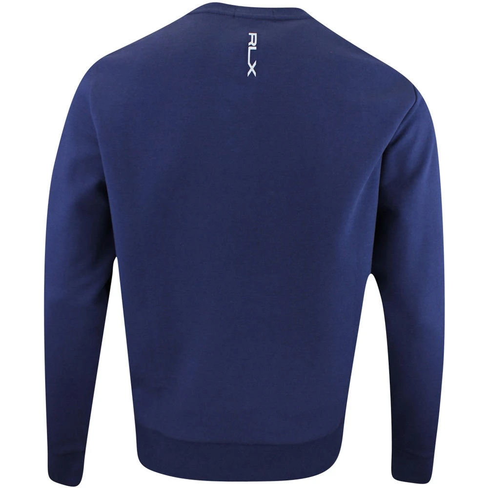 RLX Golf Jumper - Double Knit Crew Neck - Refined Navy AW23 4 RLX Golf Jumper - Double Knit Crew Neck - Refined Navy AW23 - Image 2