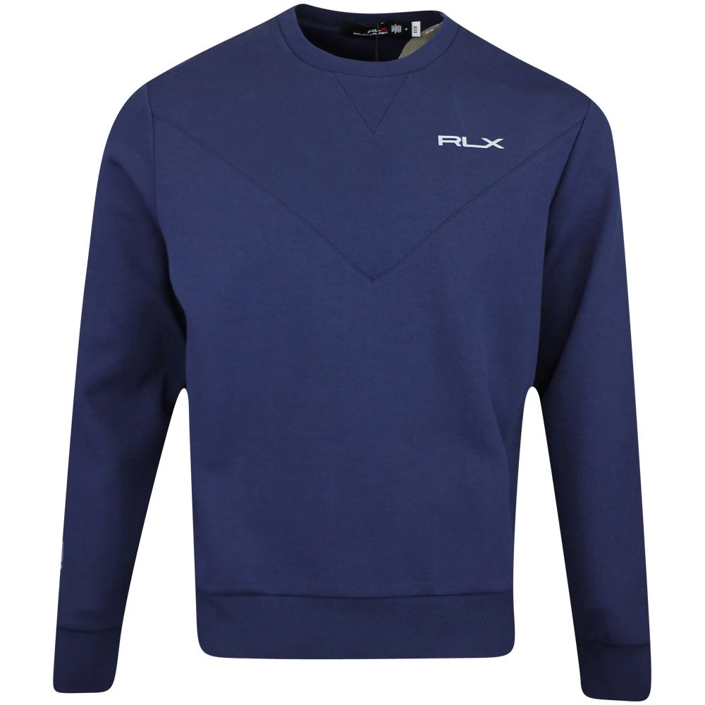 RLX Golf Jumper - Double Knit Crew Neck - Refined Navy AW23 3 RLX Golf Jumper - Double Knit Crew Neck - Refined Navy AW23