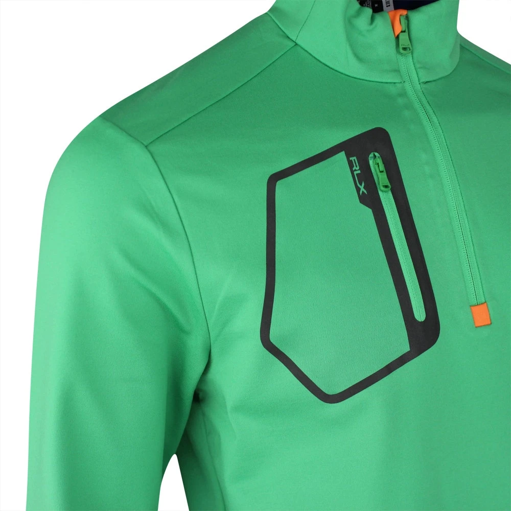 RLX Golf Pullover - Brushback Tech Jersey - Vineyard Green SS23 6 RLX Golf Pullover - Brushback Tech Jersey - Vineyard Green SS23 - Image 4