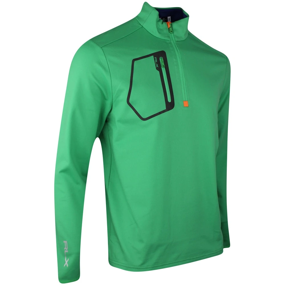 RLX Golf Pullover - Brushback Tech Jersey - Vineyard Green SS23 4 RLX Golf Pullover - Brushback Tech Jersey - Vineyard Green SS23 - Image 2