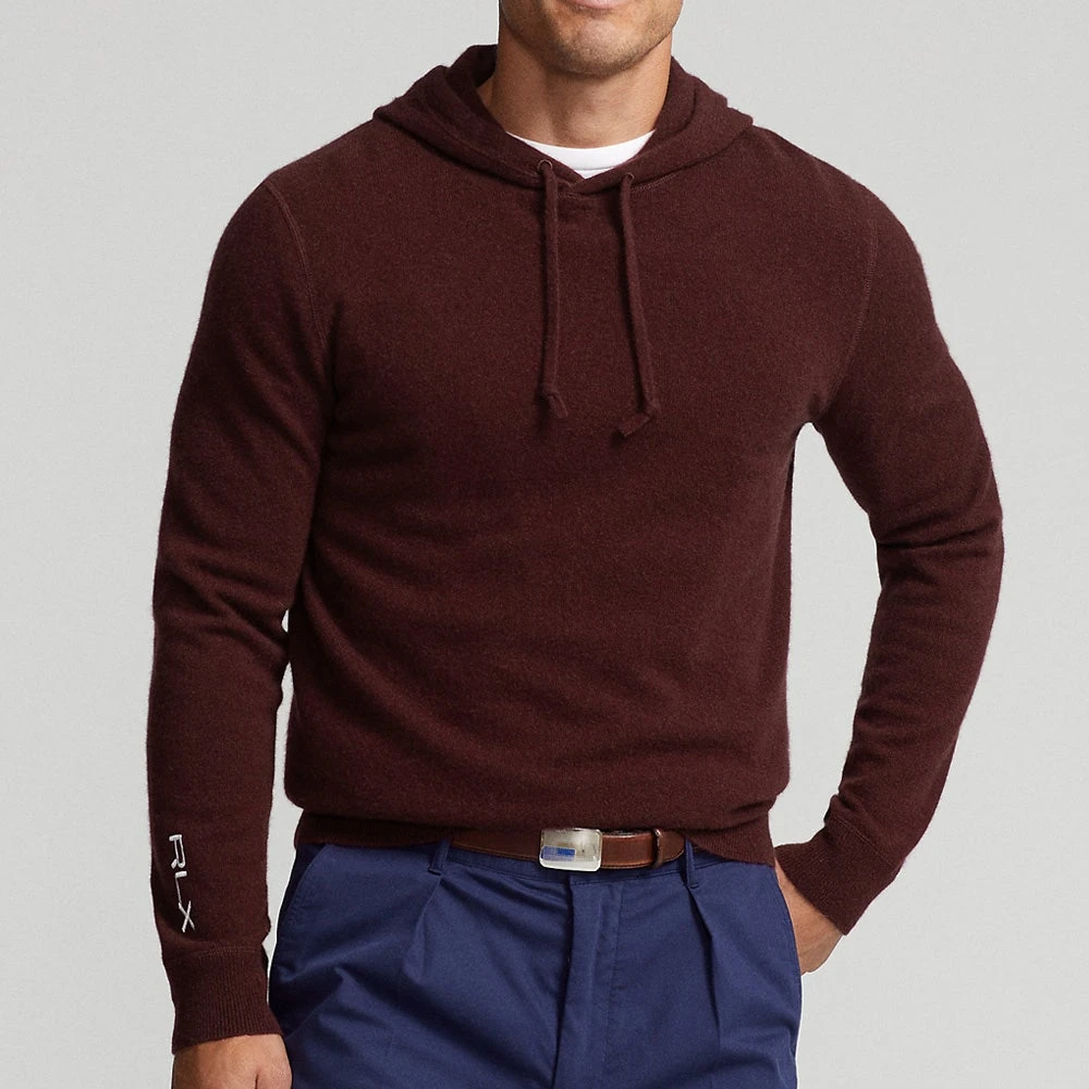 RLX Golf Pullover - Cashmere Hoodie - Harvard Wine AW23 7 RLX Golf Pullover - Cashmere Hoodie - Harvard Wine AW23 - Image 5