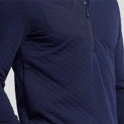 RLX Golf Pullover - Quilted Tech Jersey - Refined Navy AW23 -Golf Fashion Shop rlx golf pullover quilted tech jersey refined navy aw23 785915863003 13