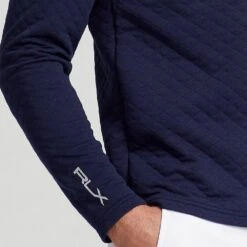 RLX Golf Pullover - Quilted Tech Jersey - Refined Navy AW23 -Golf Fashion Shop rlx golf pullover quilted tech jersey refined navy aw23 785915863003 14