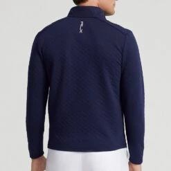 RLX Golf Pullover - Quilted Tech Jersey - Refined Navy AW23 -Golf Fashion Shop rlx golf pullover quilted tech jersey refined navy aw23 785915863003 15