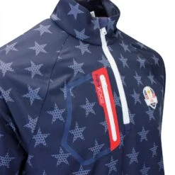 RLX Golf Pullover - Ryder Cup Brushback QZ - Team USA 2023 -Golf Fashion Shop rlx golf pullover ryder cup brushback qz team usa 2023 ib1984 50