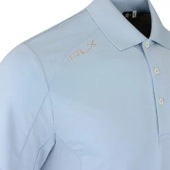 RLX Golf Shirt - Peached Airflow - Powder Blue SS23 -Golf Fashion Shop rlx golf shirt peached airflow powder blue ss23 785899228002 o