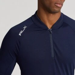 RLX Golf Shirt - Performance Pique QZ - French Navy SS23 -Golf Fashion Shop rlx golf shirt performance pique qz french navy ss23 785899449003 d