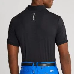 RLX Golf Shirt - Solid Airflow Polo - Polo Black AW23 -Golf Fashion Shop rlx golf shirt solid airflow polo polo black aw23 785865186003 c