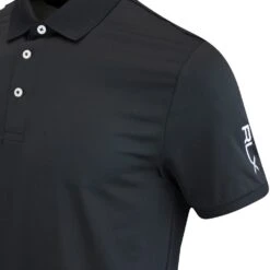 RLX Golf Shirt - Solid Airflow Polo - Polo Black AW23 -Golf Fashion Shop rlx golf shirt solid airflow polo polo black aw23 ralph lauren 121