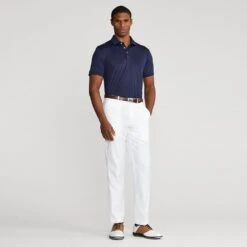 RLX Golf Shirt - Solid Airflow Polo - Refined Navy AW23 -Golf Fashion Shop rlx golf shirt solid airflow polo refined navy aw23 785865186001 a