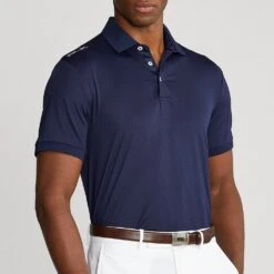 RLX Golf Shirt - Solid Airflow Polo - Refined Navy AW23 -Golf Fashion Shop rlx golf shirt solid airflow polo refined navy aw23 785865186001 e