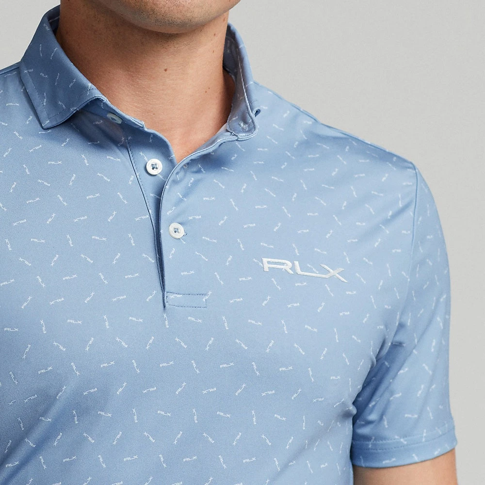 RLX Golf Shirt - Tossed Logo Printed Airflow - Vessel Blue AW23 9 RLX Golf Shirt - Tossed Logo Printed Airflow - Vessel Blue AW23 - Image 7