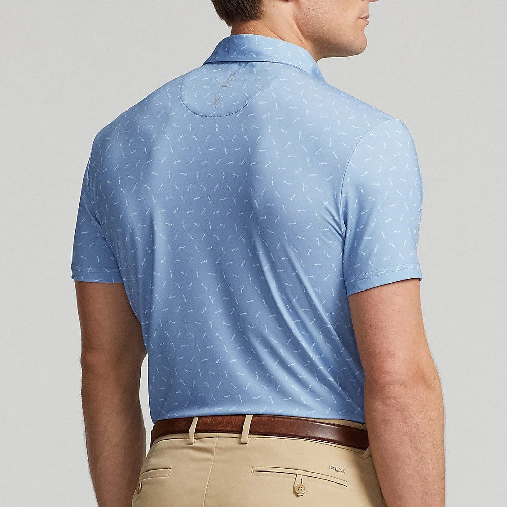 RLX Golf Shirt - Tossed Logo Printed Airflow - Vessel Blue AW23 8 RLX Golf Shirt - Tossed Logo Printed Airflow - Vessel Blue AW23 - Image 6