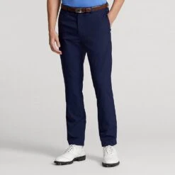 RLX Golf Trousers - Cypress Pant Slim - French Navy AW23 -Golf Fashion Shop rlx golf trousers cypress pant slim french navy ss23 785880713003 a