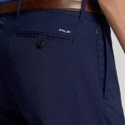 RLX Golf Trousers - Cypress Pant Slim - French Navy AW23 -Golf Fashion Shop rlx golf trousers cypress pant slim french navy ss23 785880713003 b