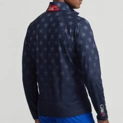 RLX Golf Pullover - Ryder Cup Brushback QZ - Team USA 2023 -Golf Fashion Shop rlx ralph lauren detail shot 0009 s7 1488030 alternate3