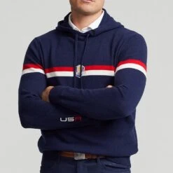 RLX Golf Pullover - Ryder Cup Cashmere Hoodie - Team USA 2023 -Golf Fashion Shop rlx ralph lauren detail shot 0019 s7 1488009 alternate10