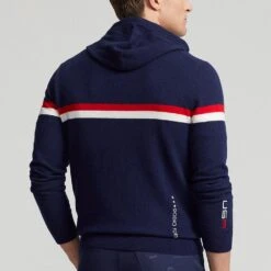 RLX Golf Pullover - Ryder Cup Cashmere Hoodie - Team USA 2023 -Golf Fashion Shop rlx ralph lauren detail shot 0021 s7 1488009 alternate3