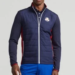 RLX Golf Pullover - Ryder Cup Quilted Coolwool - Team USA 2023 -Golf Fashion Shop rlx ralph lauren detail shot 0039 s7 1487939 alternate10