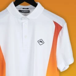 J.Lindeberg Golf Shirt - Freddy Regular Fit - White SS23 -Golf Fashion Shop salter product detail shot 0026 layer 45